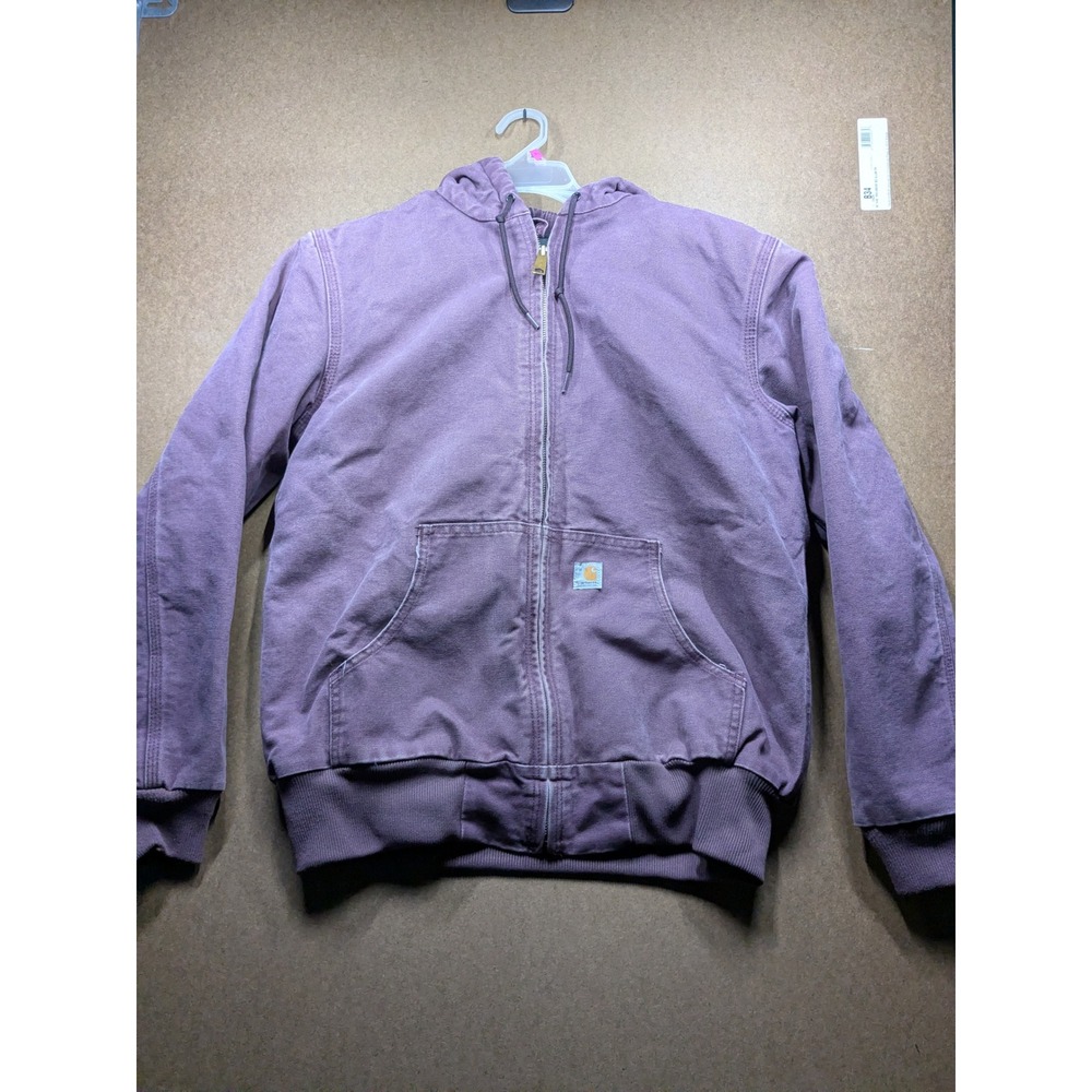 Carhartt WJ130 DPM Sandstone Active Jacket Purple Plum Quilted Lined Womens S